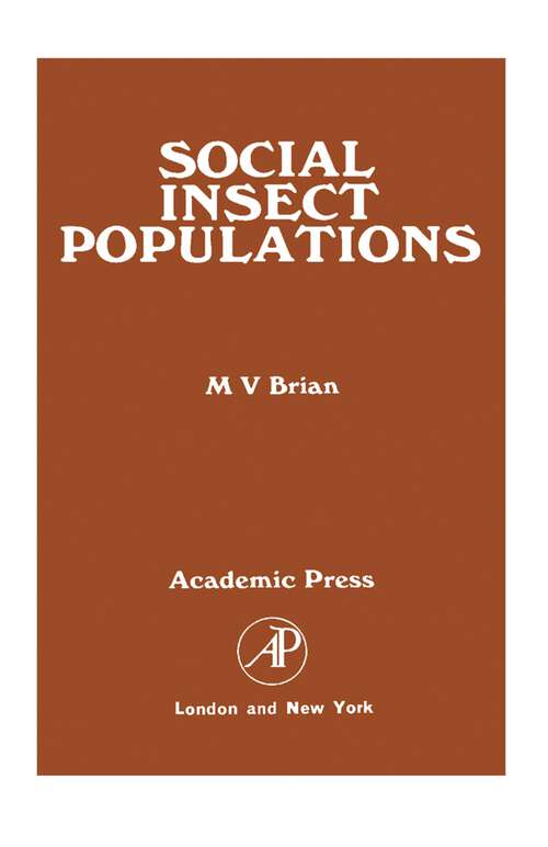 Book cover of Social Insect Populations