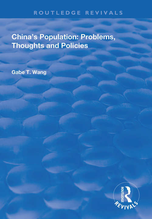 Book cover of China's Population: Problems, Thoughts and Policies (Routledge Revivals)