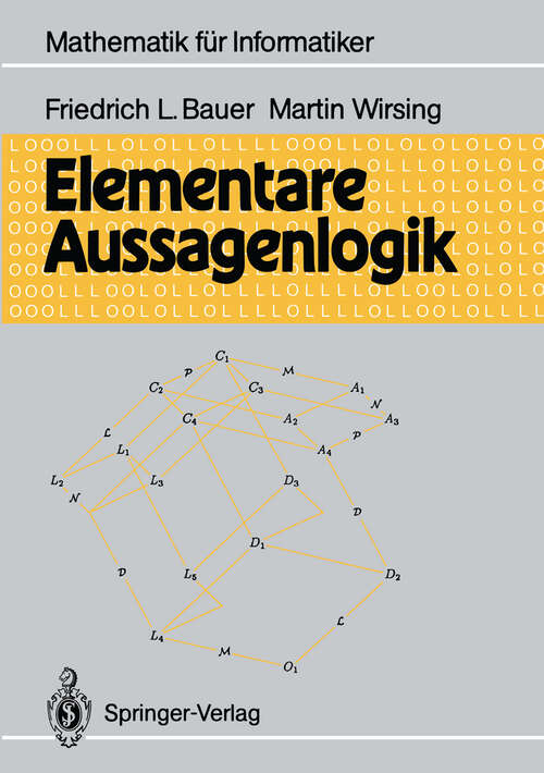 Book cover of Elementare Aussagenlogik (1991) (Mathematik für Informatiker)