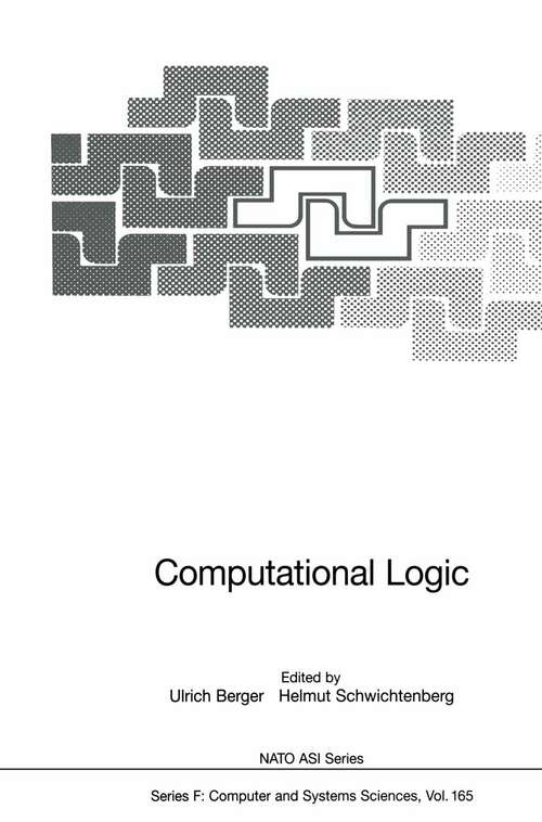 Book cover of Computational Logic (1999) (NATO ASI Subseries F: #165)