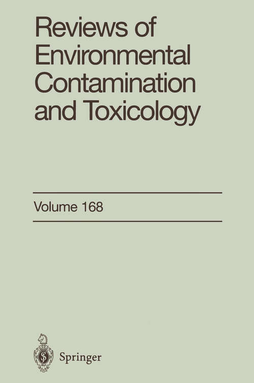 Book cover of Reviews of Environmental Contamination and Toxicology: Continuation of Residue Reviews (2001) (Reviews of Environmental Contamination and Toxicology #168)