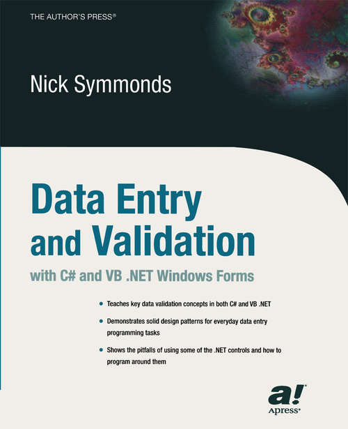 Book cover of Data Entry and Validation with C# and VB .NET Windows Forms (1st ed.)
