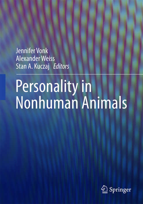 Book cover of Personality in Nonhuman Animals