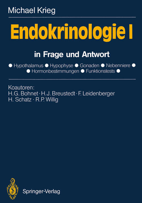 Book cover of Endokrinologie I: in Frage und Antwort (1989)