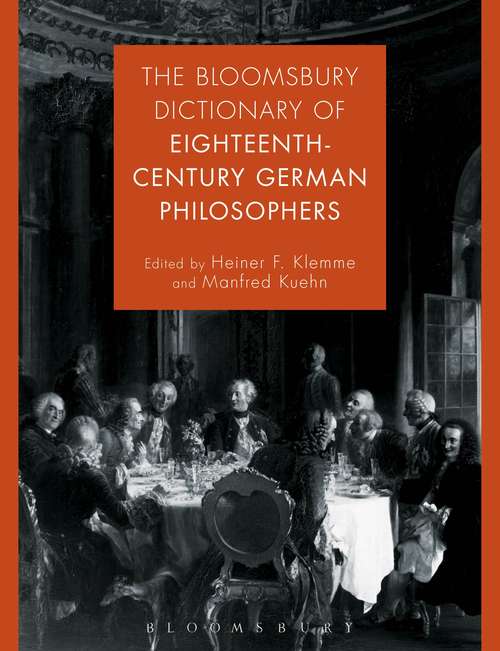 Book cover of The Bloomsbury Dictionary of Eighteenth-Century German Philosophers