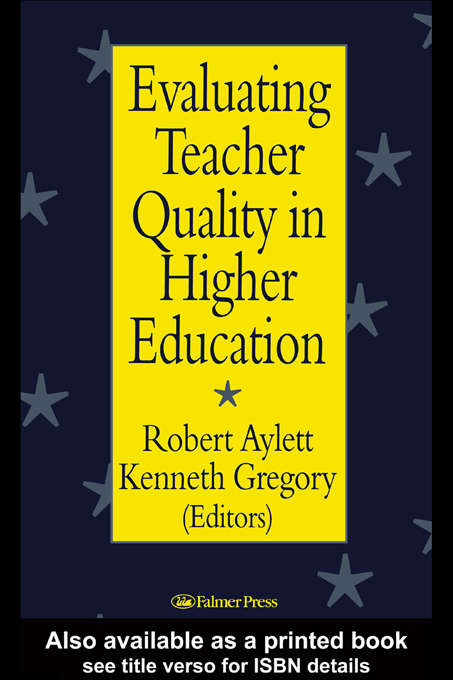 Book cover of Evaluating Teacher Quality in Higher Education