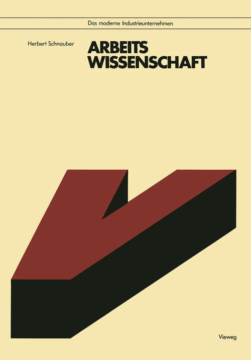 Book cover of Arbeitswissenschaft (1979)