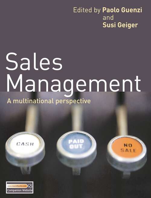 Book cover of Sales Management: A multinational perspective (2011)