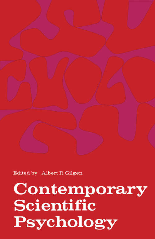 Book cover of Contemporary Scientific Psychology