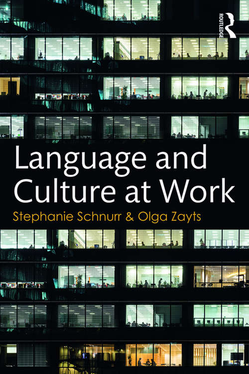 Book cover of Language and Culture at Work