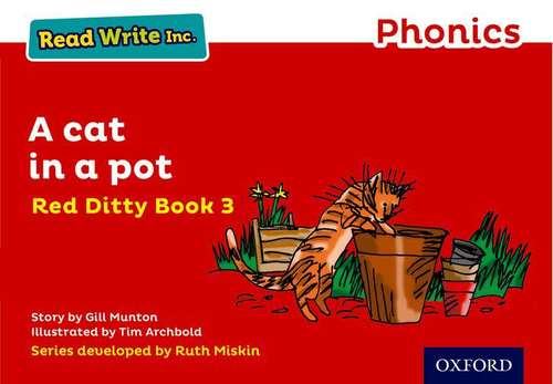 Book cover of Read Write Inc. Phonics: Red Ditty Book 3 A Cat in a Pot