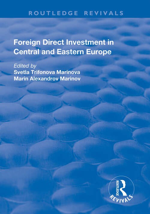 Book cover of Foreign Direct Investment in Central and Eastern Europe (Routledge Revivals)