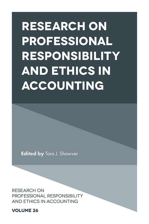 Book cover of Research on Professional Responsibility and Ethics in Accounting (Research on Professional Responsibility and Ethics in Accounting #26)