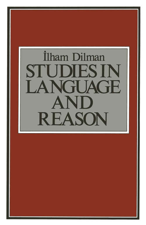 Book cover of Studies in Language and Reason (1st ed. 1981)