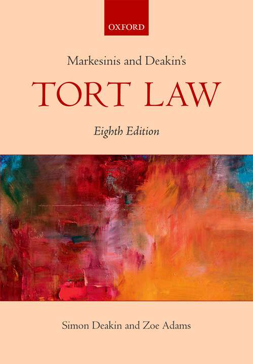 Book cover of Markesinis & Deakin's Tort Law