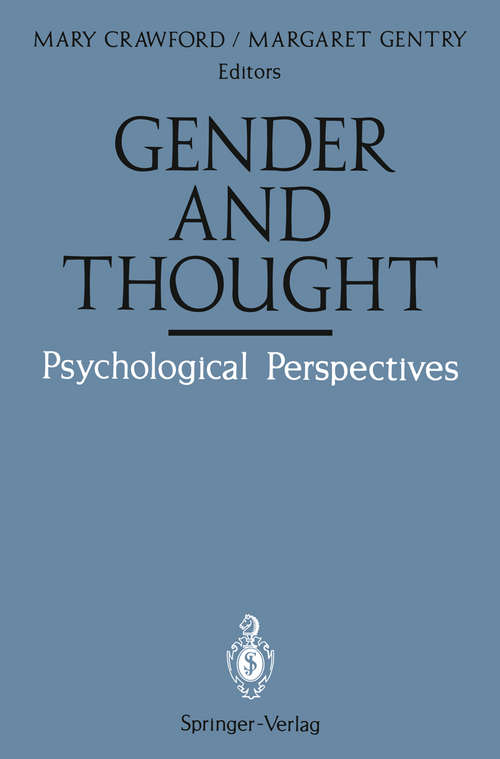 Book cover of Gender and Thought: Psychological Perspectives (1989)