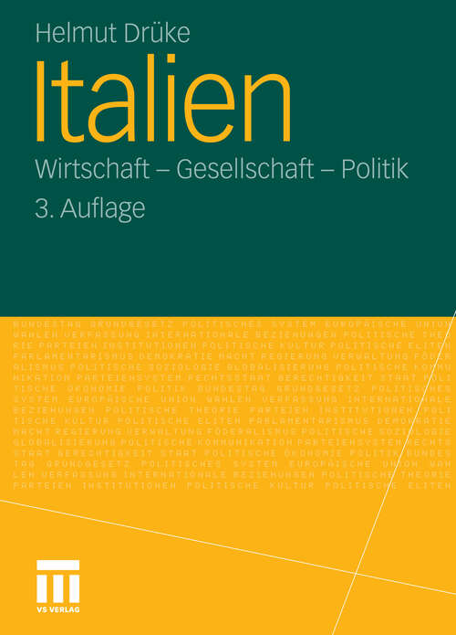 Book cover of Italien: Wirtschaft - Gesellschaft - Politik (3. Aufl. 2012)