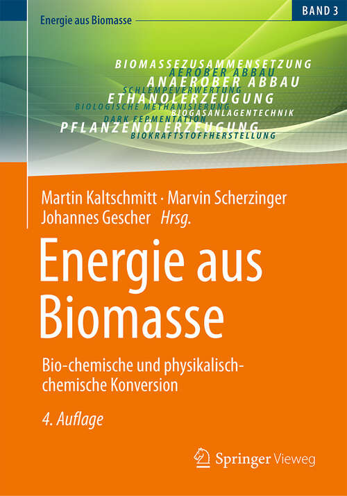 Book cover of Energie aus Biomasse: Bio-chemische und physikalisch-chemische Konversion (4. Auflage 2024) (Energie aus Biomasse)