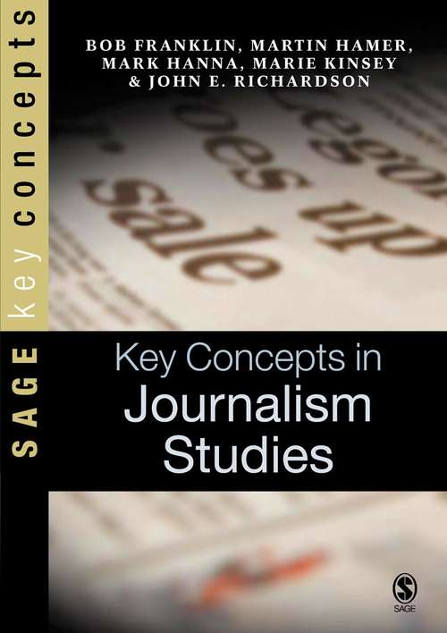 Book cover of Key Concepts in Journalism Studies