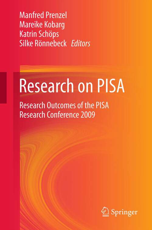 Book cover of Research on PISA: Research Outcomes of the PISA Research Conference 2009 (2013)