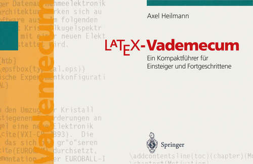 Book cover of LaTeX Vademecum: Ein Kompaktführer für Einsteiger und Fortgeschrittene (1996)