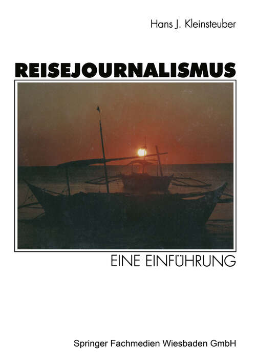 Book cover of Reisejournalismus: Eine Einführung (1997)