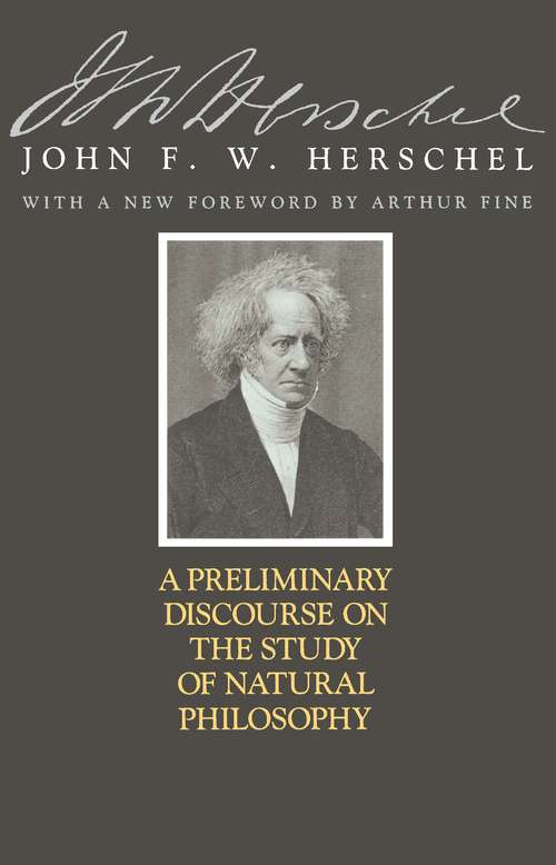 Book cover of A Preliminary Discourse on the Study of Natural Philosophy