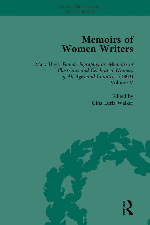 Book cover of Memoirs of Women Writers, Part III vol 9