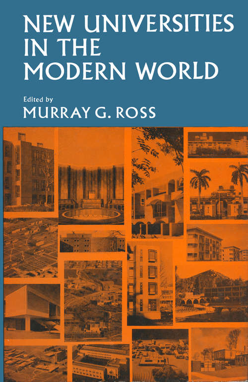 Book cover of New Universities in the Modern World (1st ed. 1966)