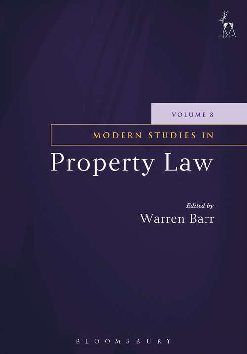 Book cover of Modern Studies in Property Law - Volume 8 (Modern Studies in Property Law #8)