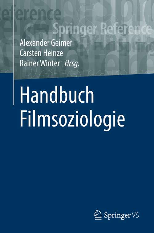 Book cover of Handbuch Filmsoziologie (1. Aufl. 2021)