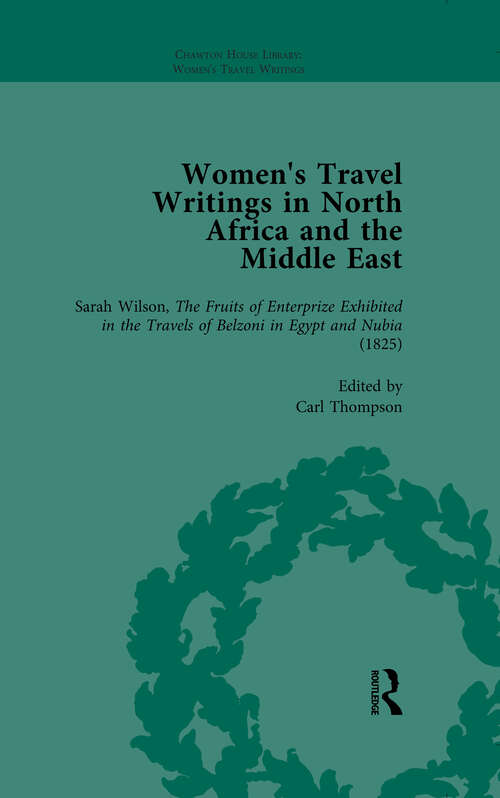 Book cover of Women's Travel Writings in North Africa and the Middle East, Part I Vol 1