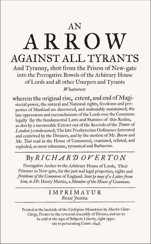 Book cover of An Arrow Against All Tyrants: Introduction by Ian Gadd
