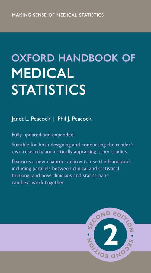 Book cover of Oxford Handbook of Medical Statistics (2) (Oxford Medical Handbooks)