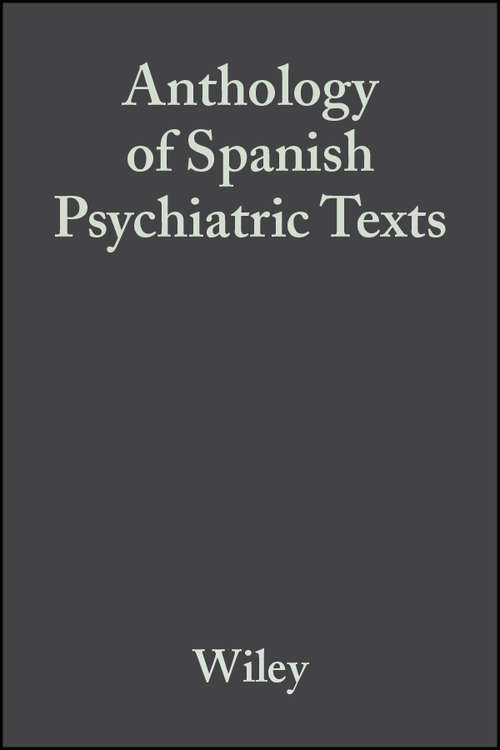 Book cover of Anthology of Spanish Psychiatric Texts