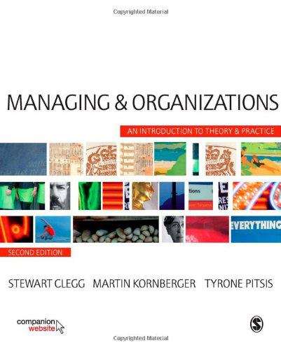 Book cover of Managing And Organizations: An Introduction To Theory And Practice (PDF)