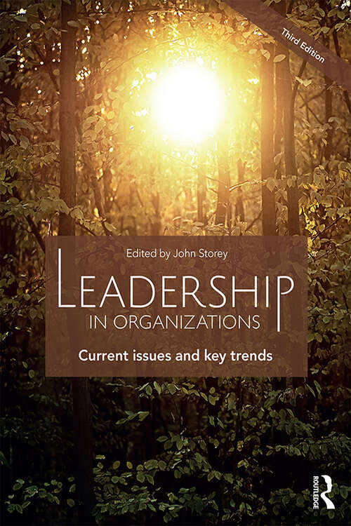 Book cover of Leadership in Organizations: Current Issues and Key Trends (3)