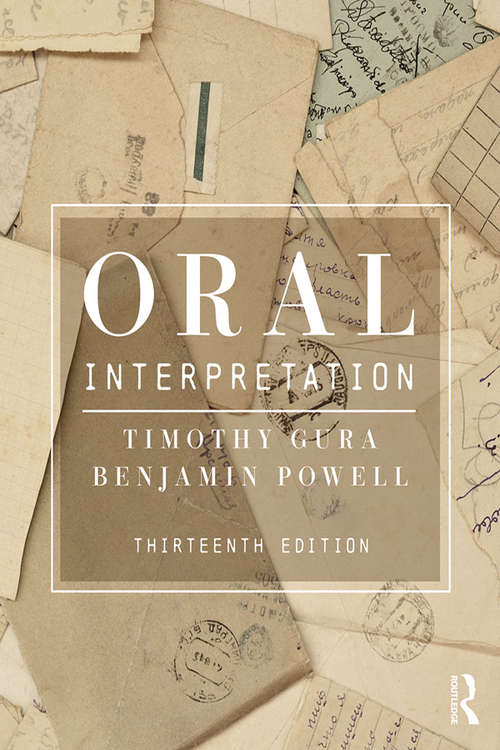 Book cover of Oral Interpretation (12) (Mysearchlab Series 15% Off Ser.)