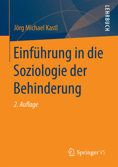 Book cover of Einführung in die Soziologie der Behinderung