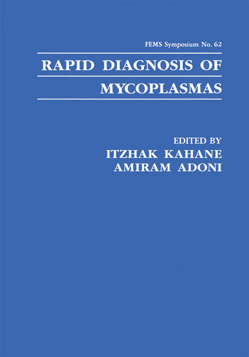 Book cover of Rapid Diagnosis of Mycoplasmas (1993) (F.E.M.S. Symposium Series #62)
