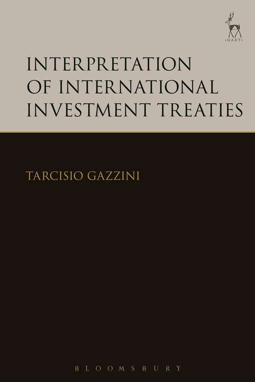 Book cover of Interpretation of International Investment Treaties