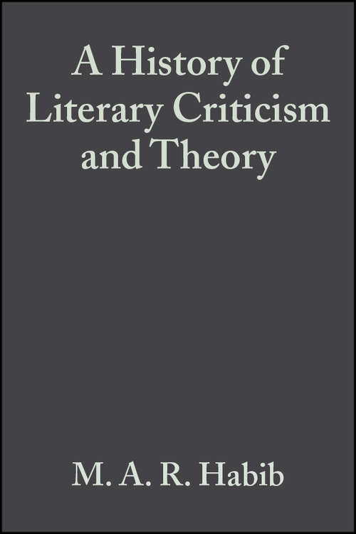 Book cover of A History of Literary Criticism: From Plato to the Present