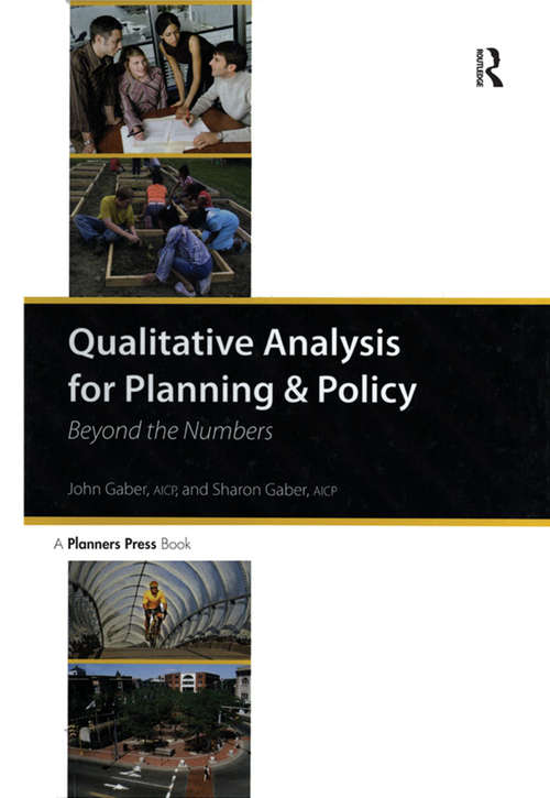 Book cover of Qualitative Analysis for Planning & Policy: Beyond the Numbers