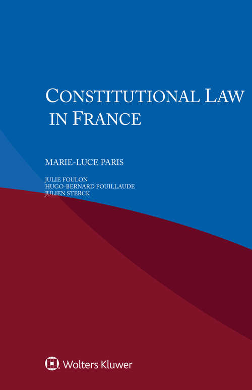 Book cover of Constitutional Law in France