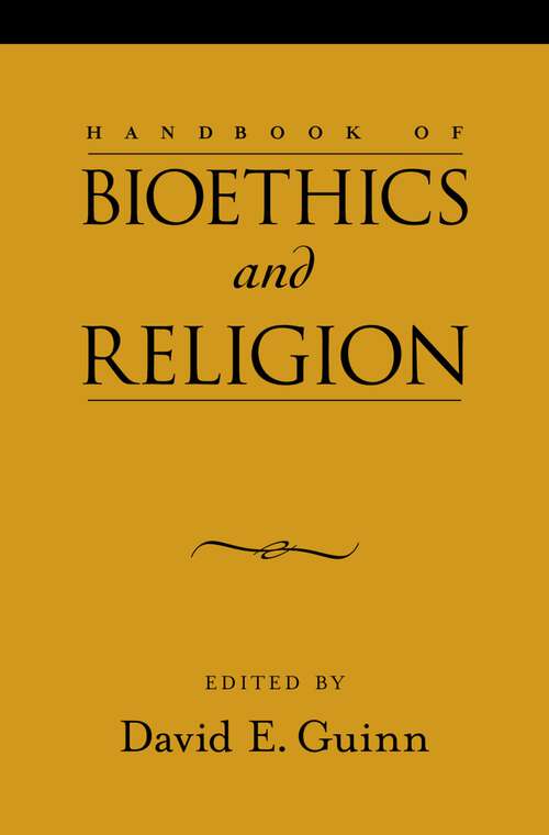 Book cover of Handbook of Bioethics and Religion