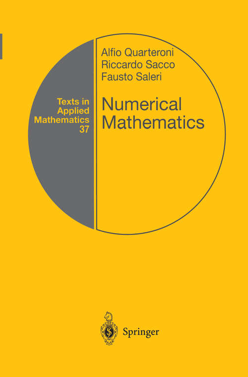 Book cover of Numerical Mathematics (2000) (Texts in Applied Mathematics #37)