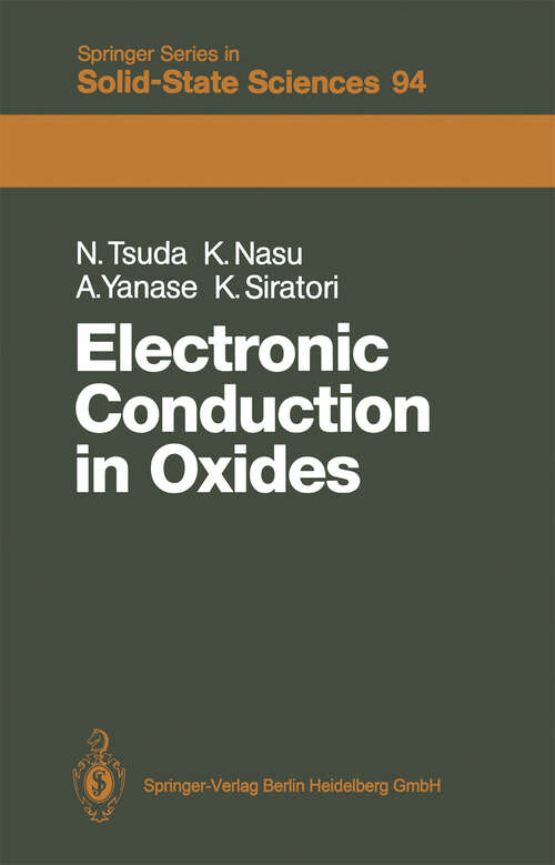 Book cover of Electronic Conduction in Oxides (1991) (Springer Series in Solid-State Sciences #94)