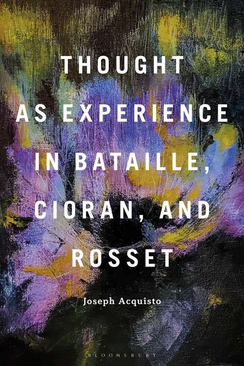 Book cover of Thought as Experience in Bataille, Cioran, and Rosset