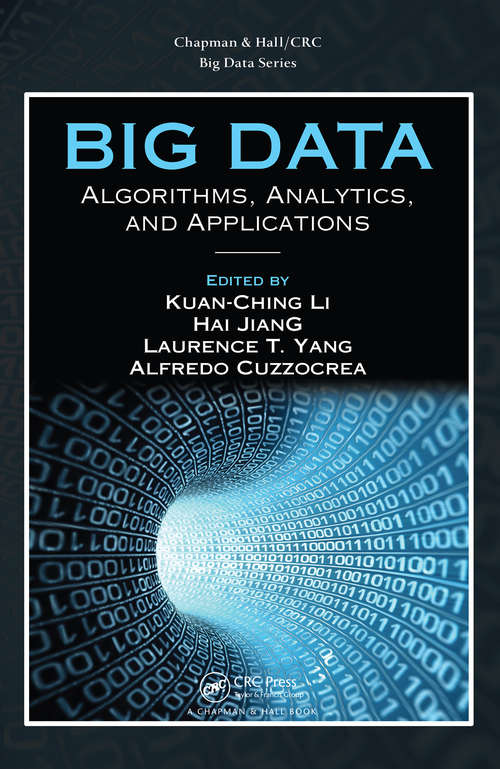 Book cover of Big Data: Algorithms, Analytics, and Applications