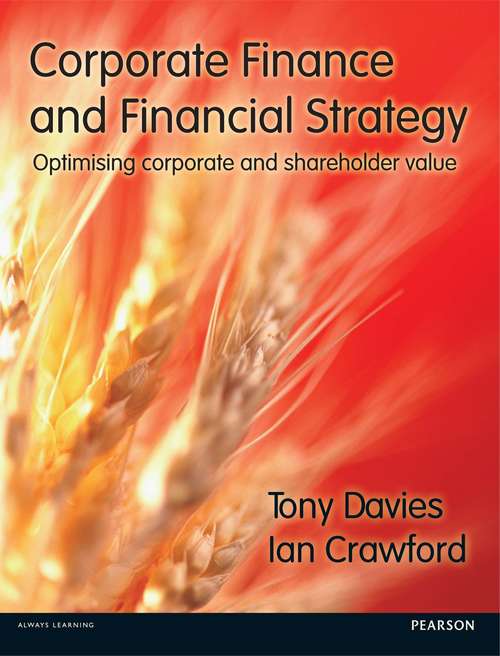 Book cover of Corporate Finance and Financial Strategy: Optimising Corporate And Shareholder Value